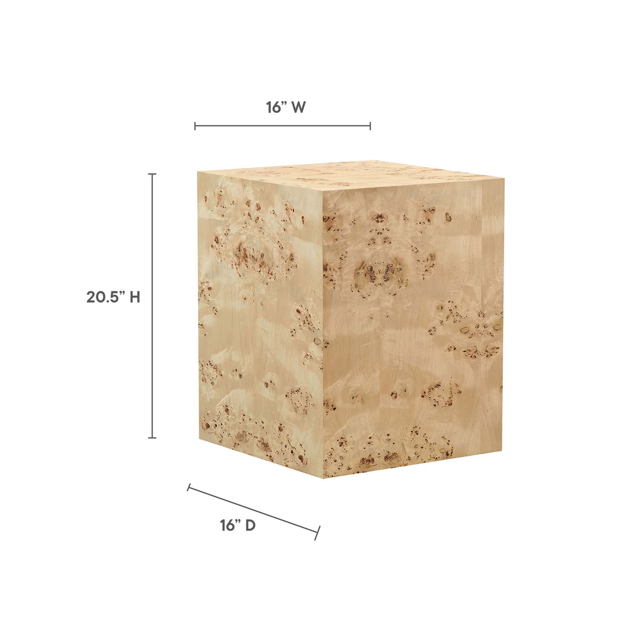 Aurel Square Side Table, Beige
