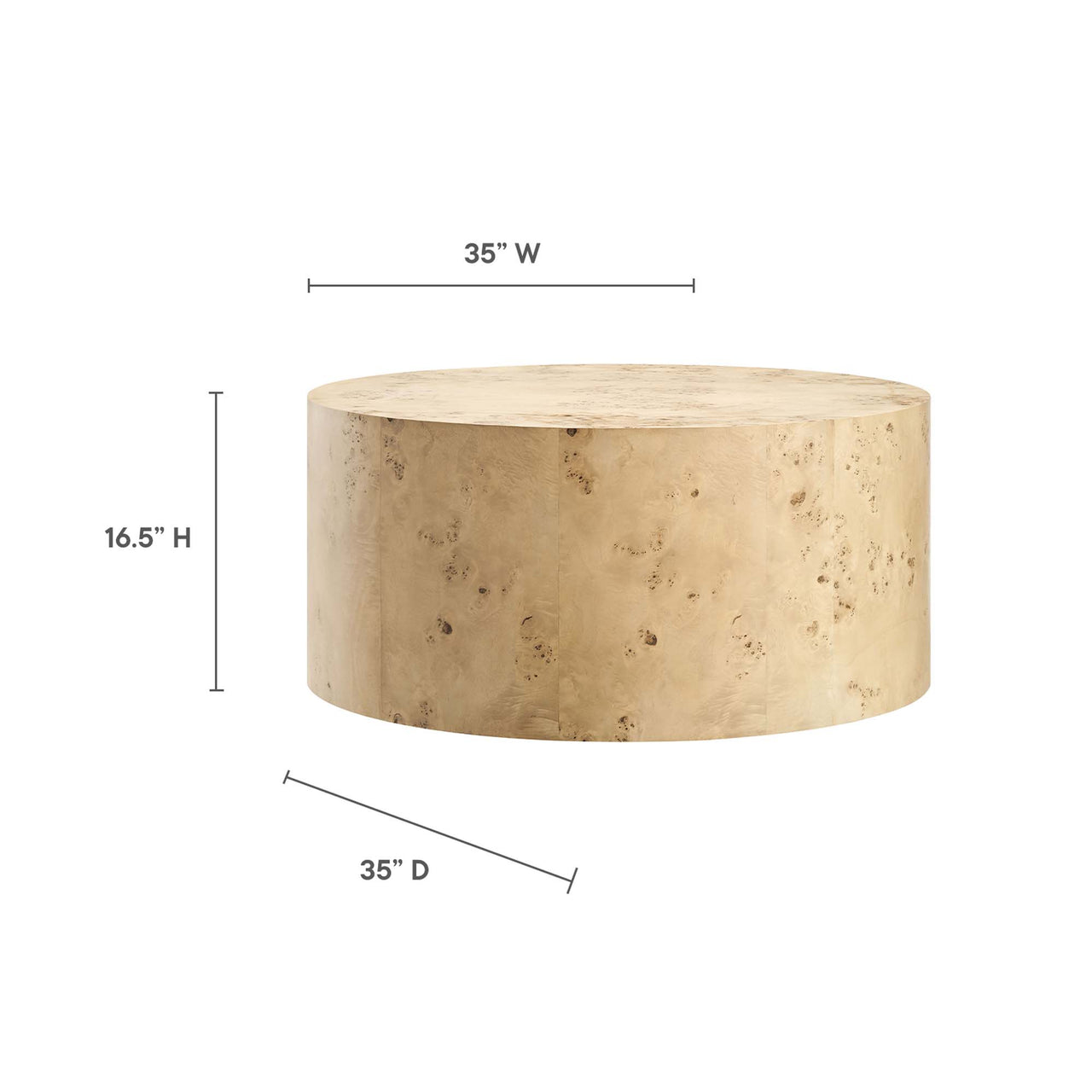 Aurel Round Coffee Table, Beige