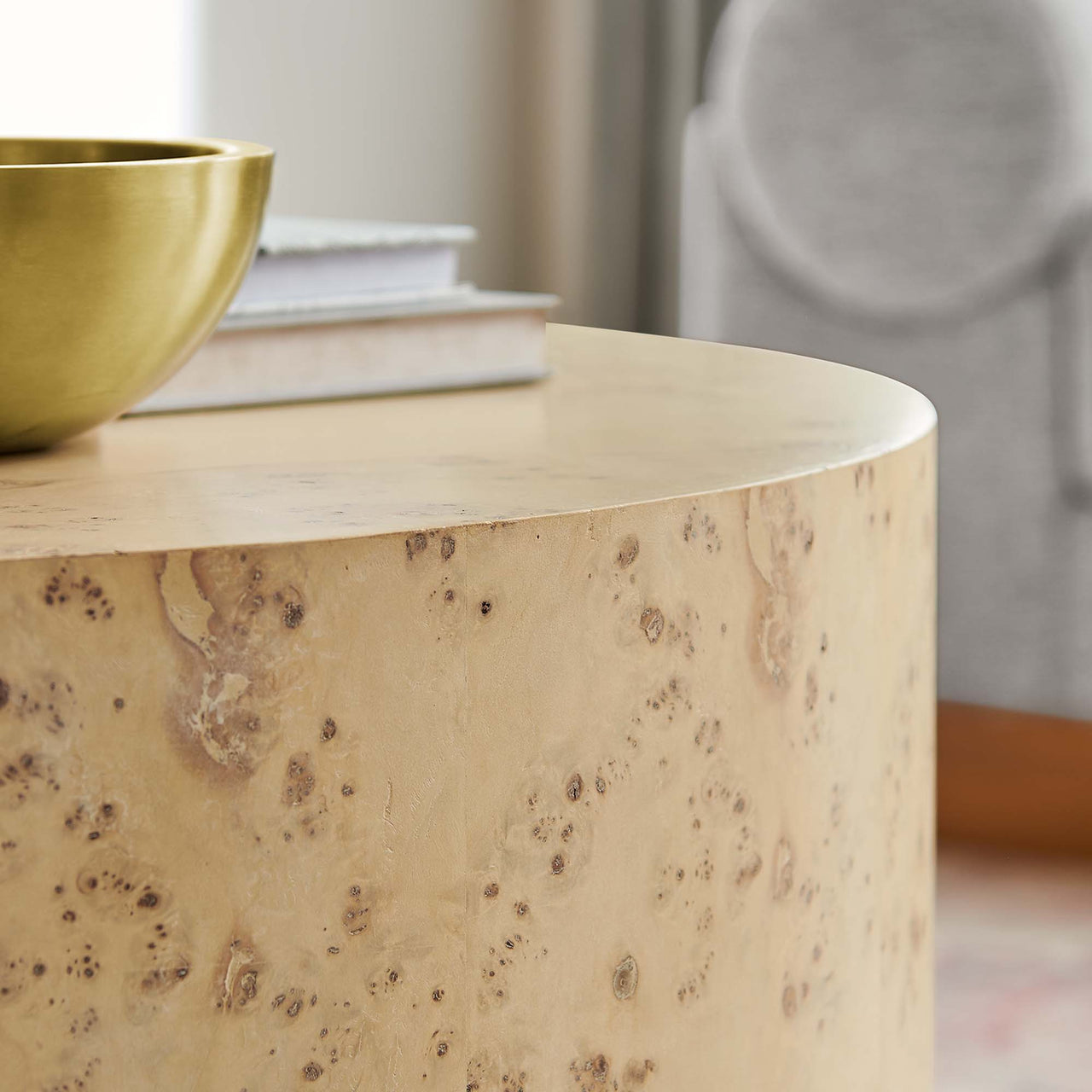 Aurel Round Coffee Table, Beige