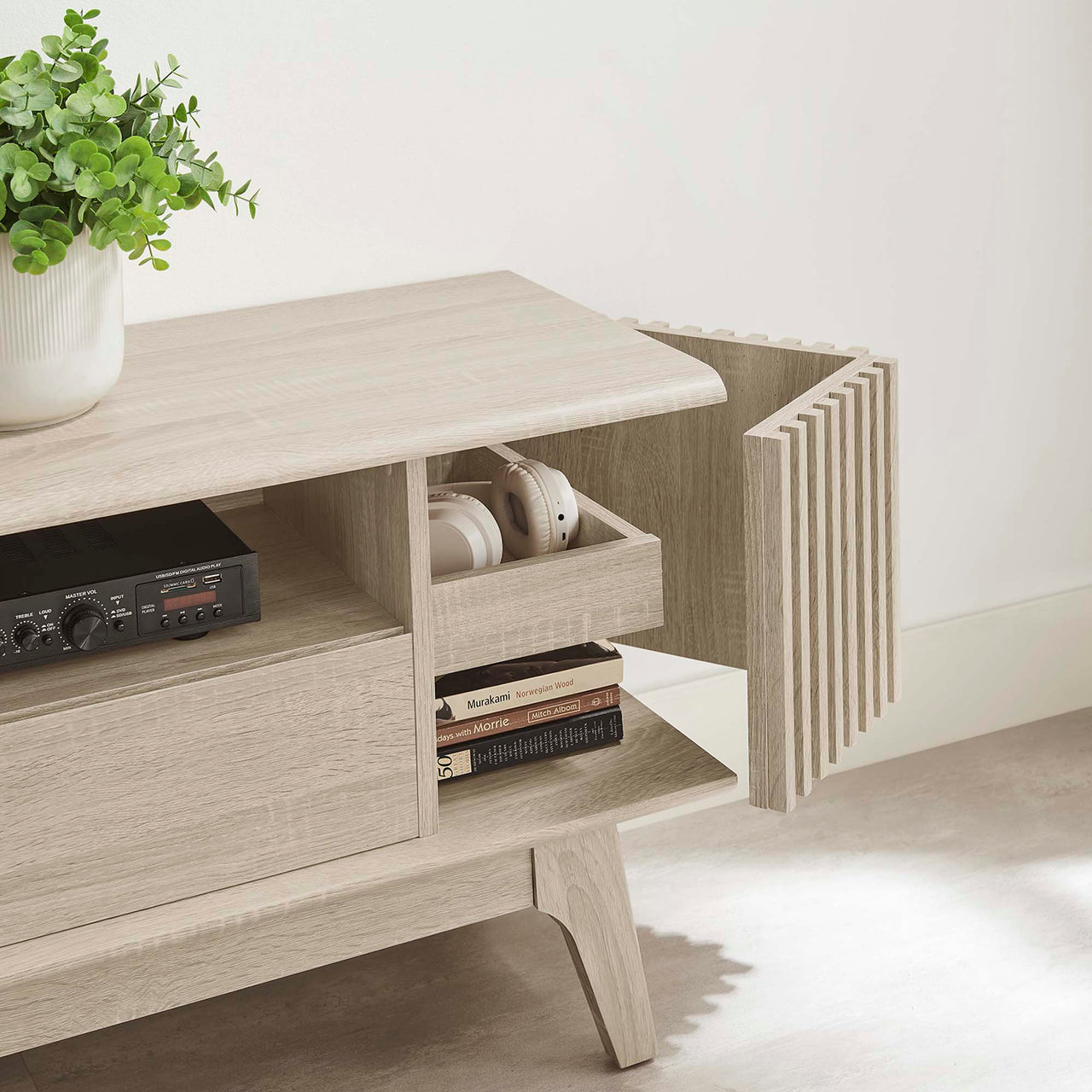 Edira TV Stand, Oak