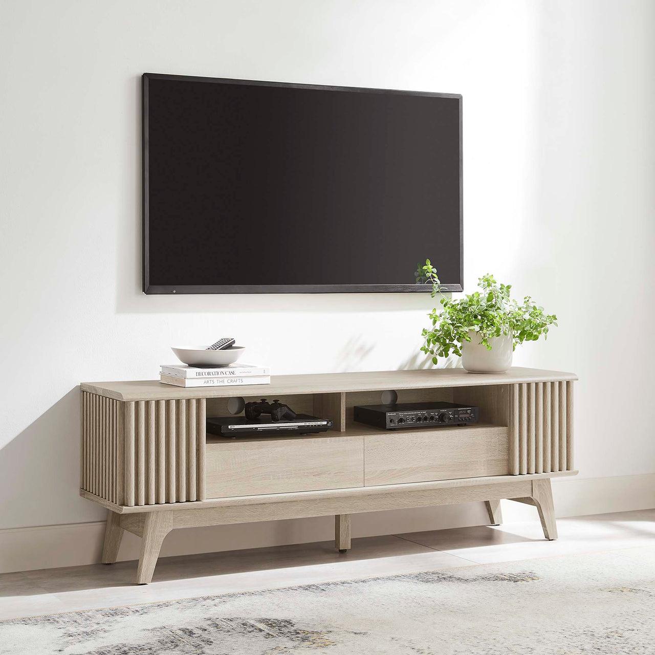 Edira TV Stand, Oak