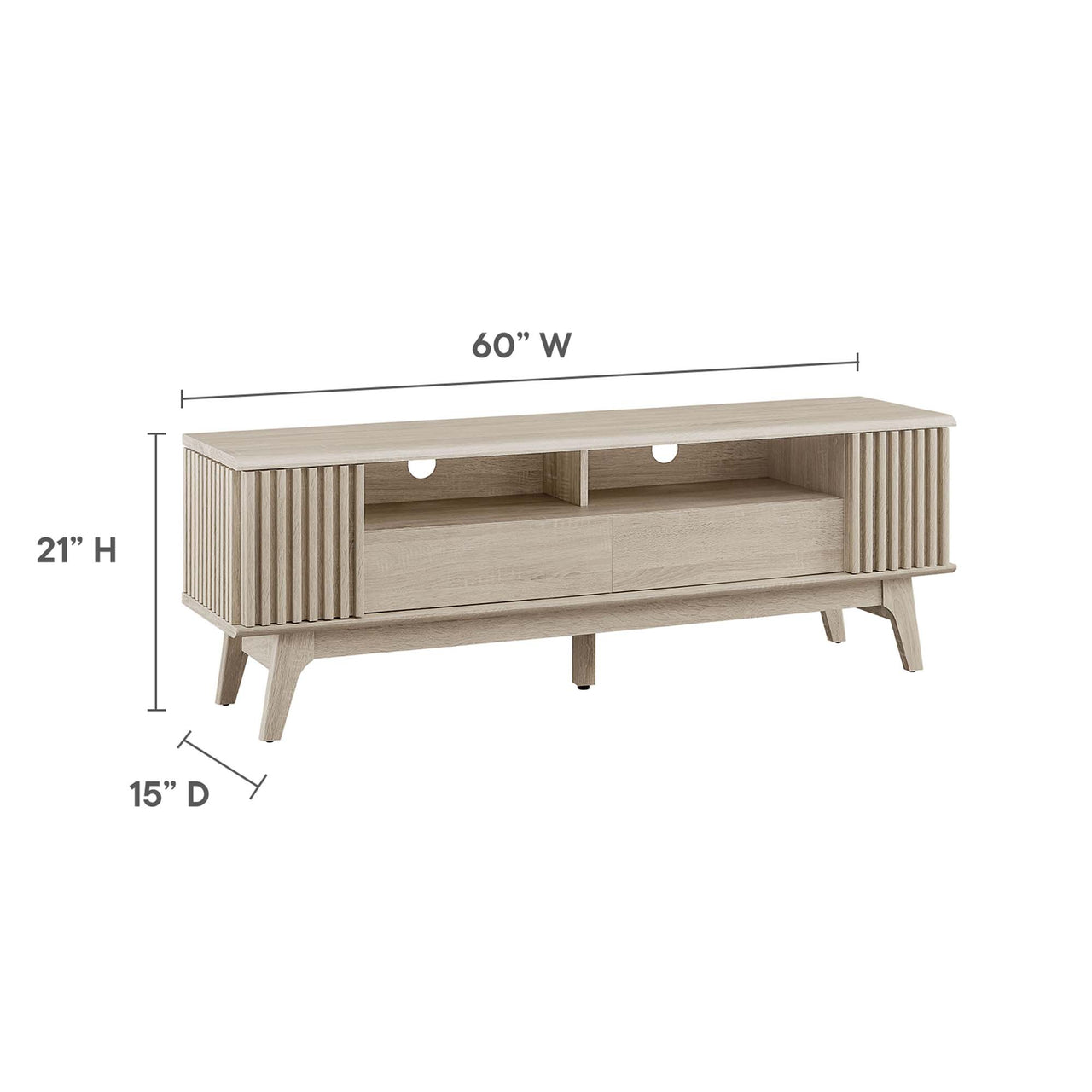 Edira TV Stand, Oak