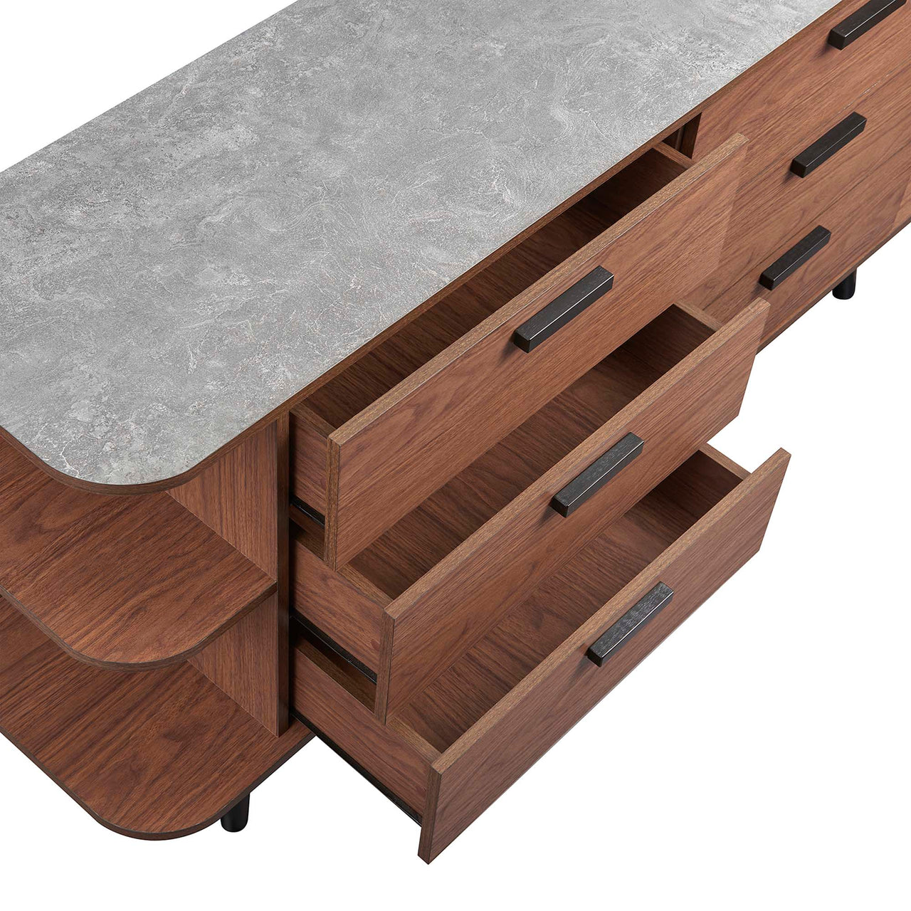 Evandrel Sideboard, Walnut & Gray