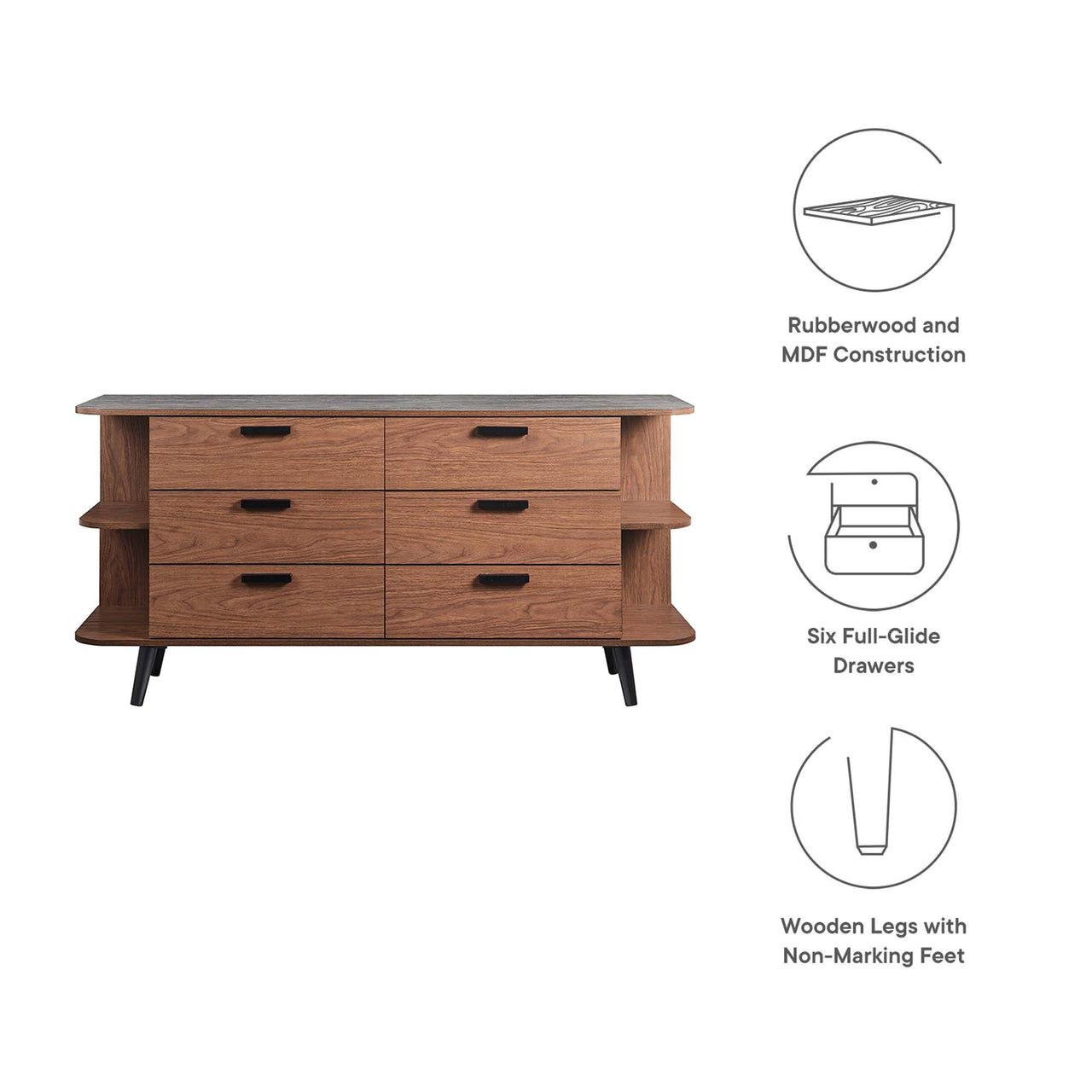 Evandrel Sideboard, Walnut & Gray