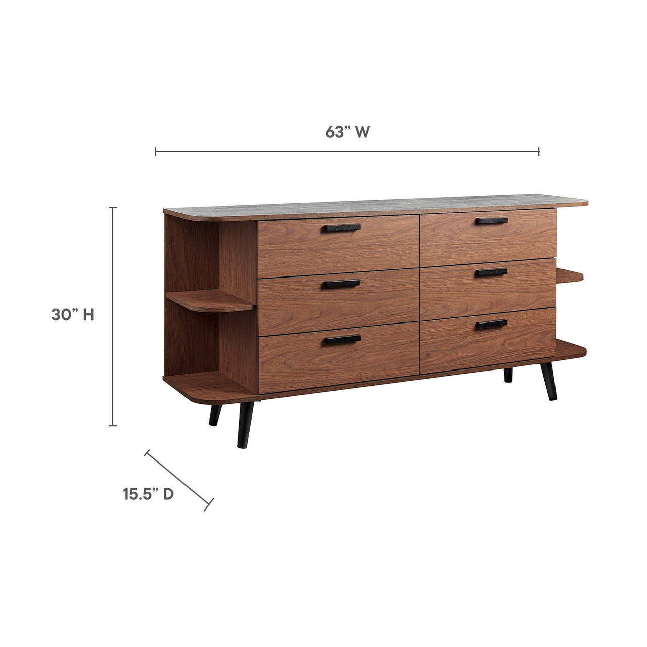 Evandrel Sideboard, Walnut & Gray