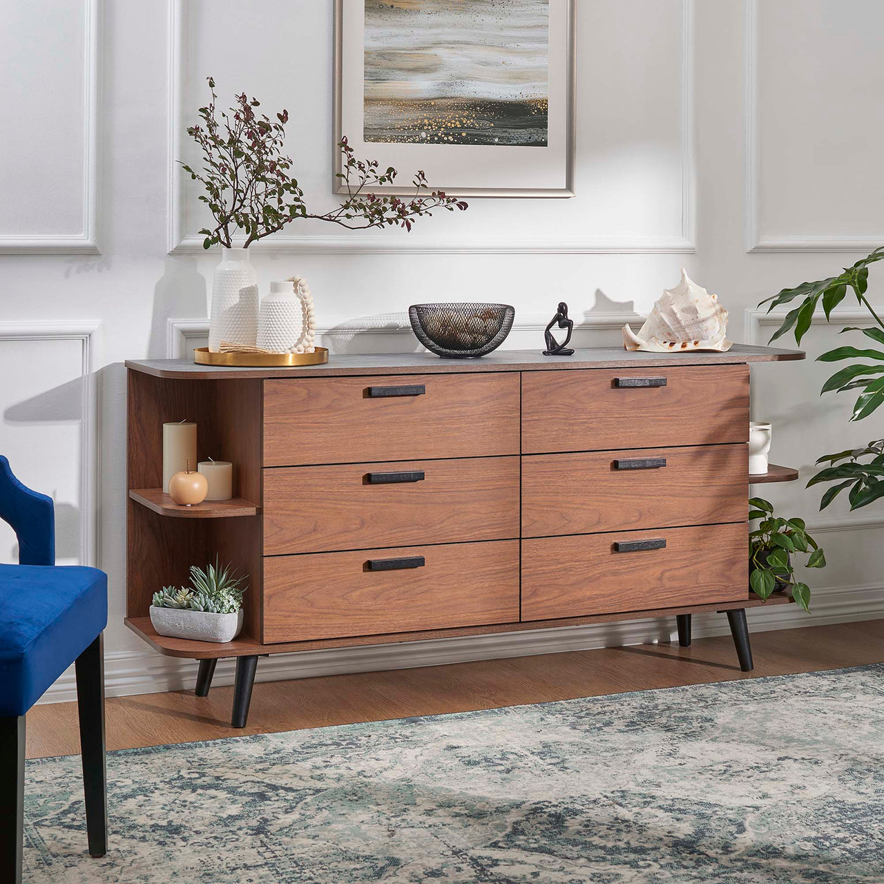 Evandrel Sideboard, Walnut & Gray