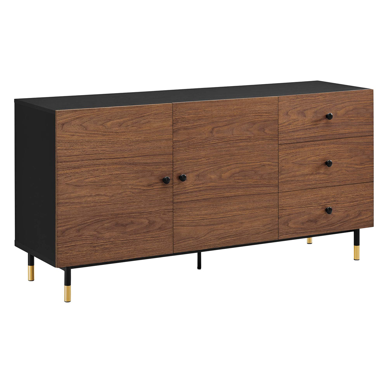 Portier Sideboard, Black & Walnut