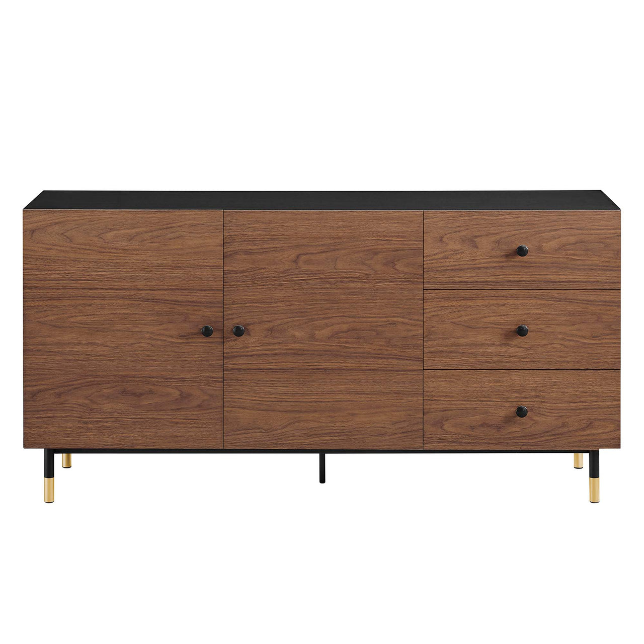 Portier Sideboard, Black & Walnut