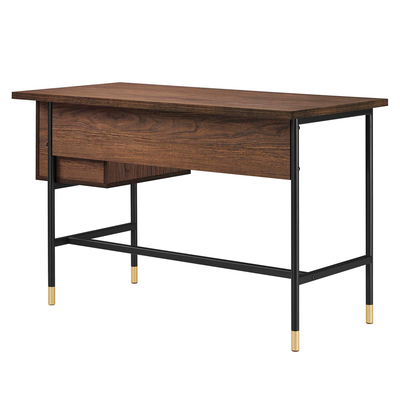 Portier Desk, Black & Walnut