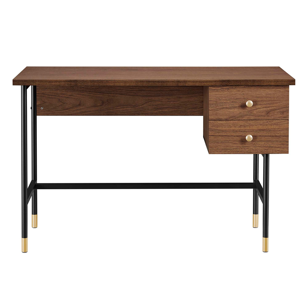 Portier Desk, Black & Walnut