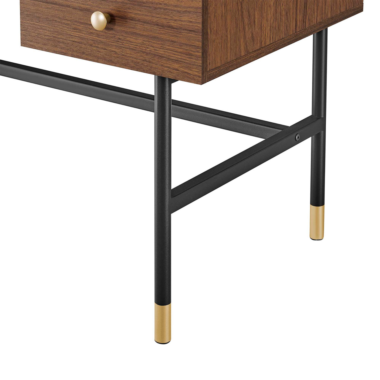 Portier Desk, Black & Walnut