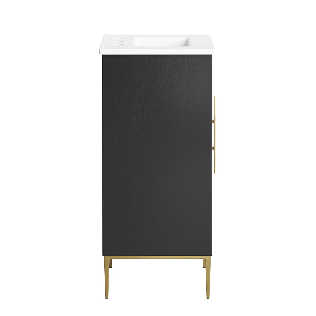 Solar Eclipse Vanity Unit, Extra Small, White & Black