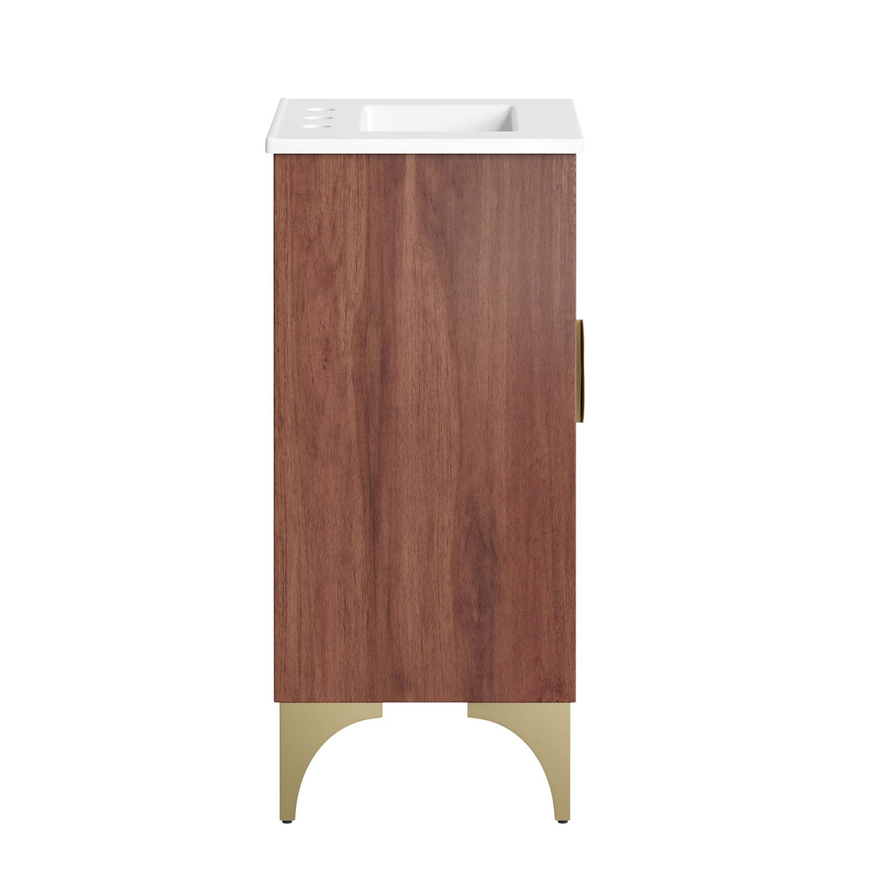 Sol Vanity Unit, Extra Small, White & Walnut