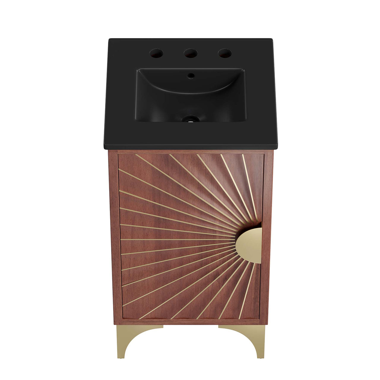 Sol Vanity Unit, Extra Small, Black & Walnut