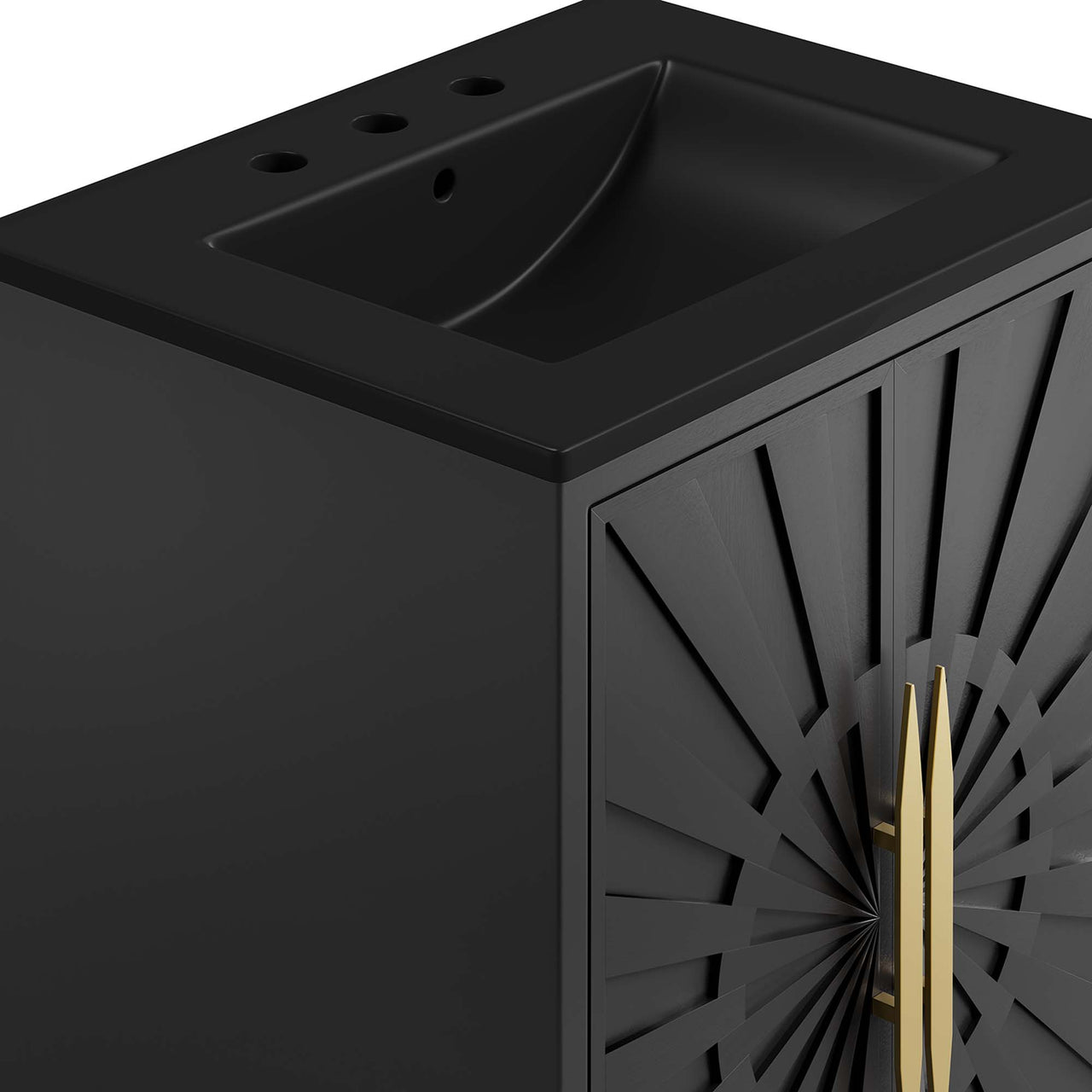 Solar Eclipse Vanity Unit, Small, Black