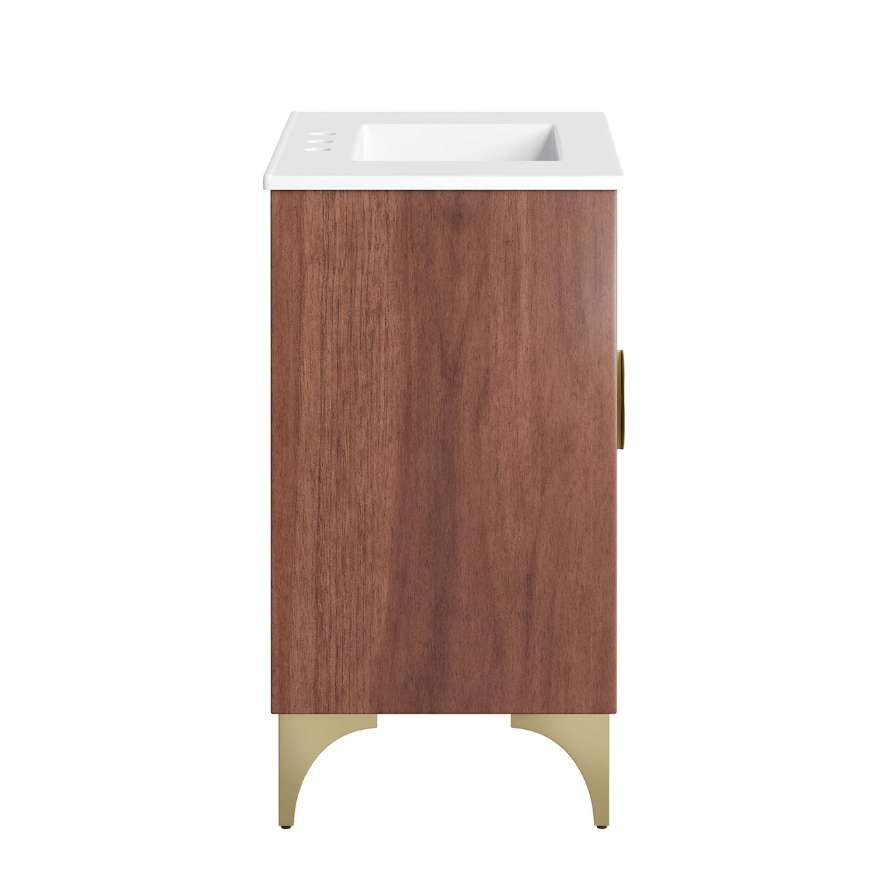 Sol Vanity Unit, Medium, White & Walnut