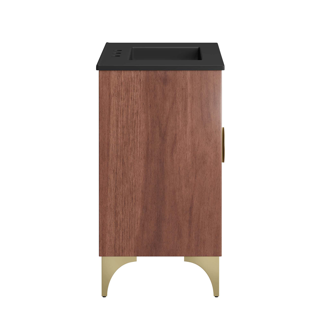 Sol Vanity Unit, Medium, Black & Walnut