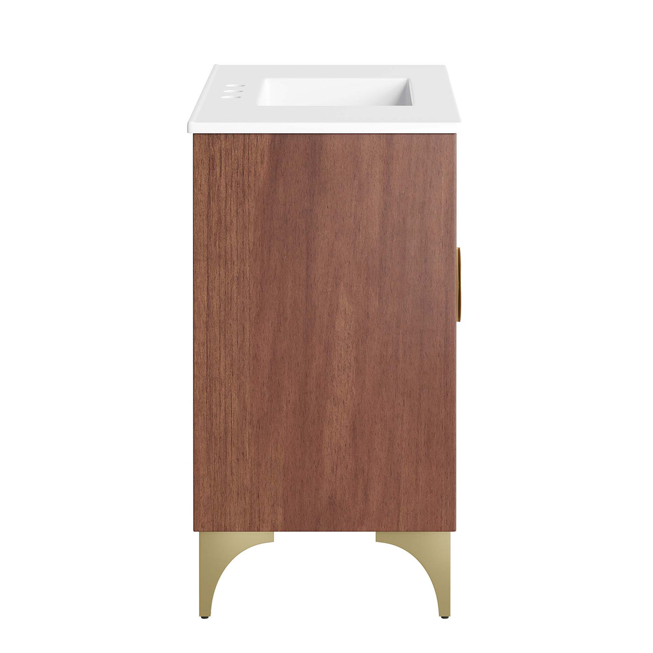 Sol Vanity Unit, Large, White & Walnut