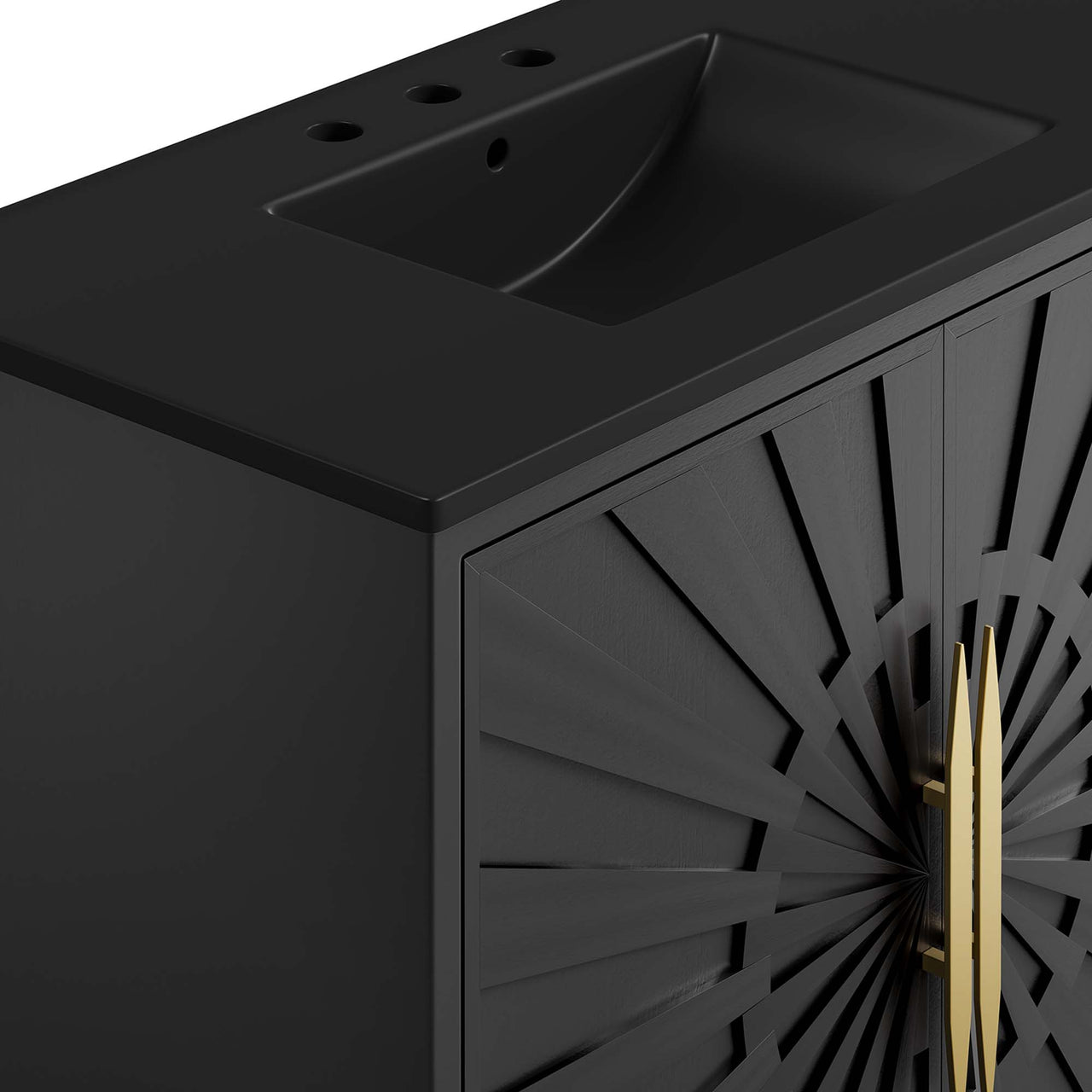 Solar Eclipse Vanity Unit, Large, Black