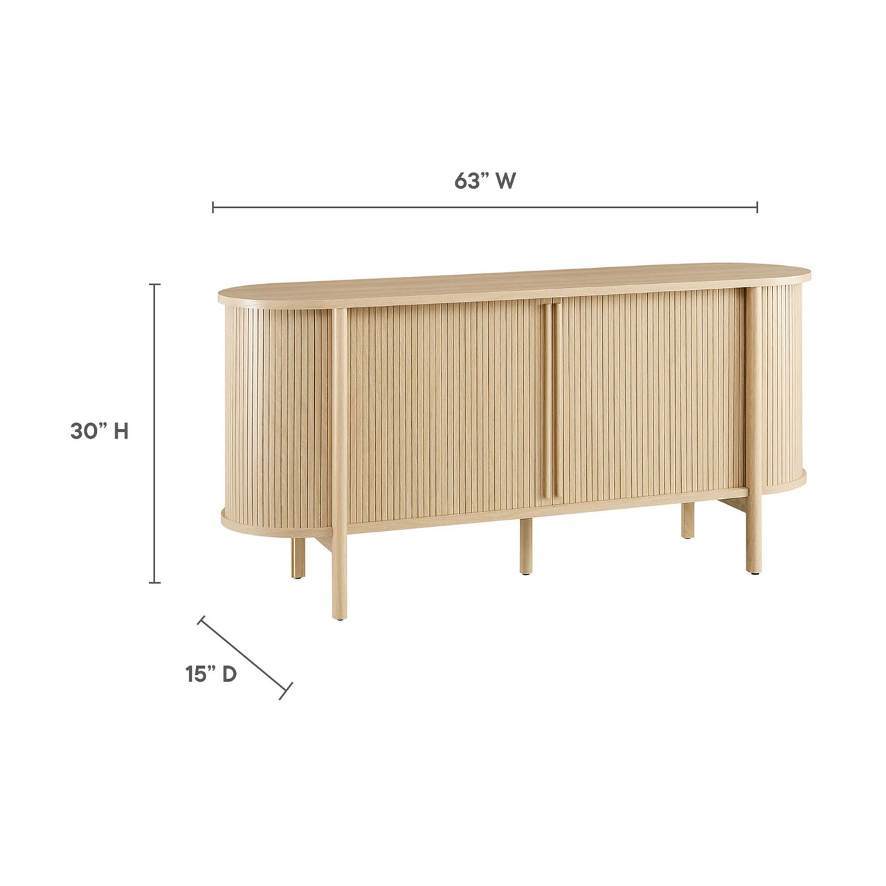 Callan Fluted Sideboard, Oak