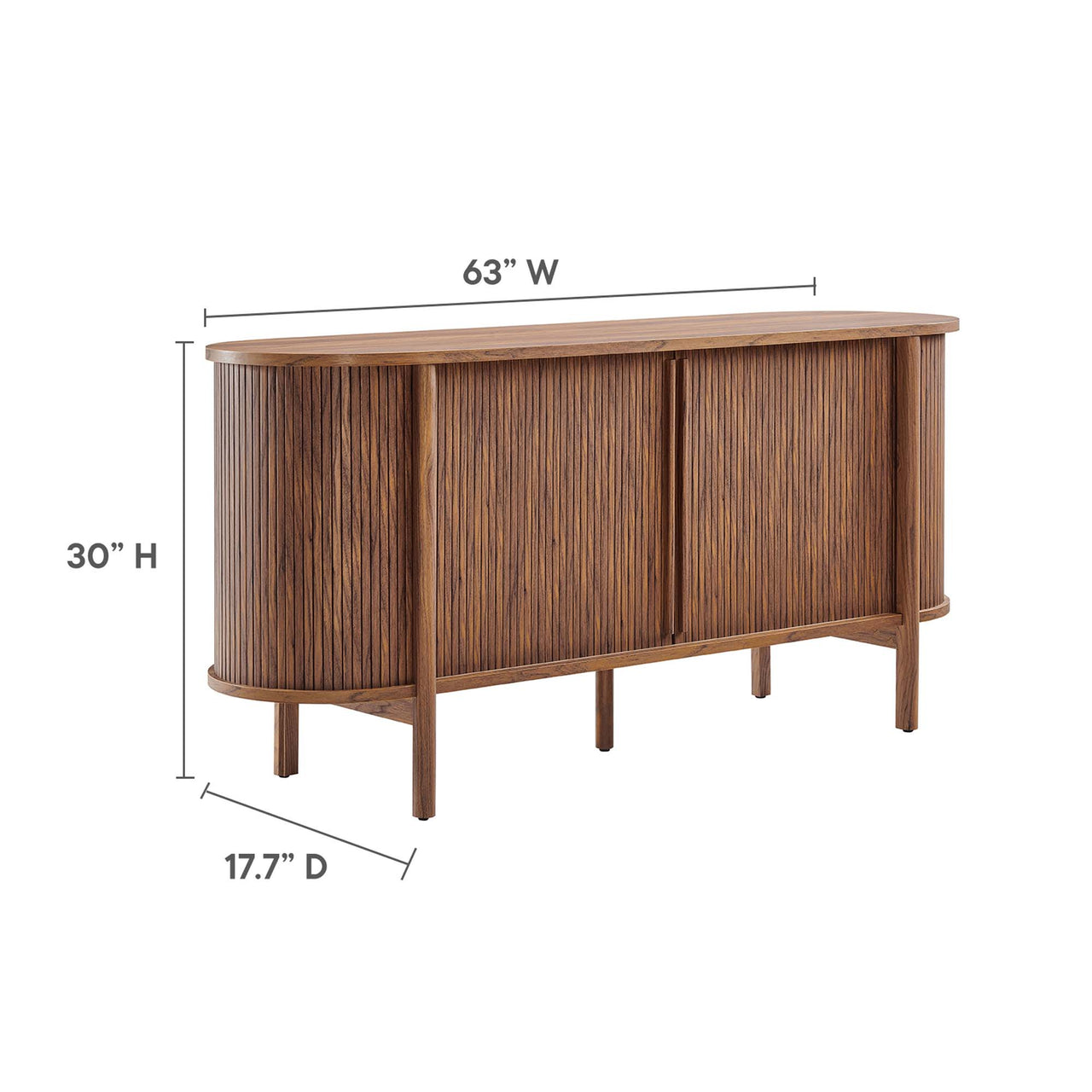 Callan Fluted Sideboard, Walnut