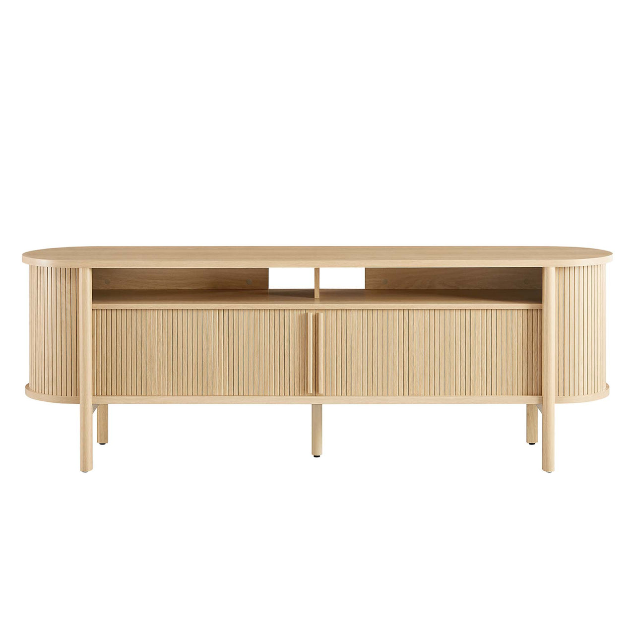 Callan Fluted TV Stand, Oak