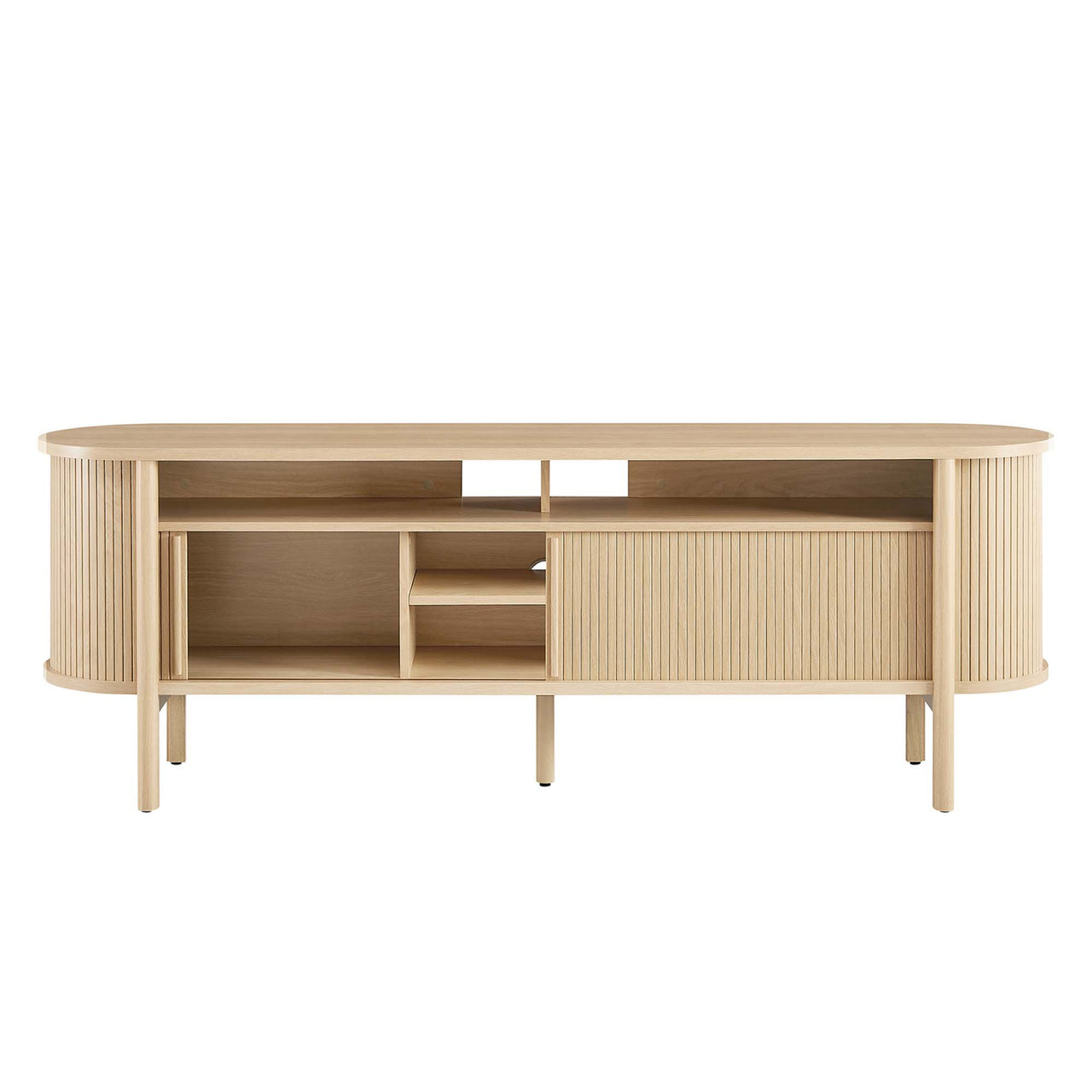Callan Fluted TV Stand, Oak