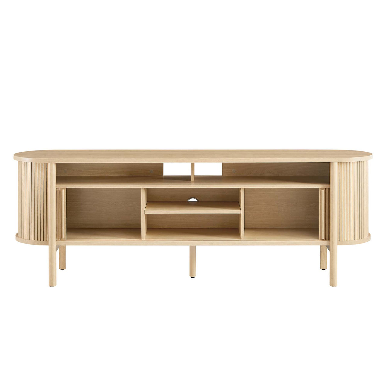 Callan Fluted TV Stand, Oak