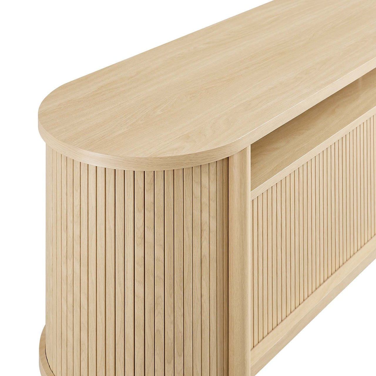 Callan Fluted TV Stand, Oak