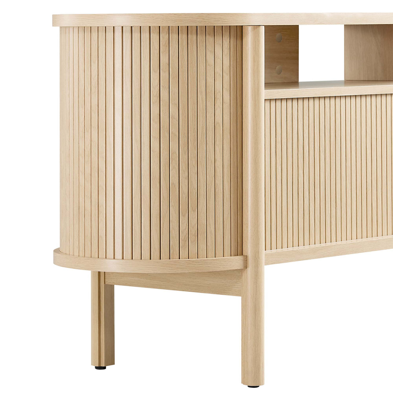 Callan Fluted TV Stand, Oak