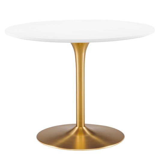 Noble Dining Table, White & Gold