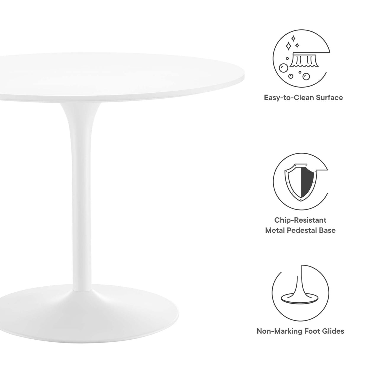 Noble Dining Table, White