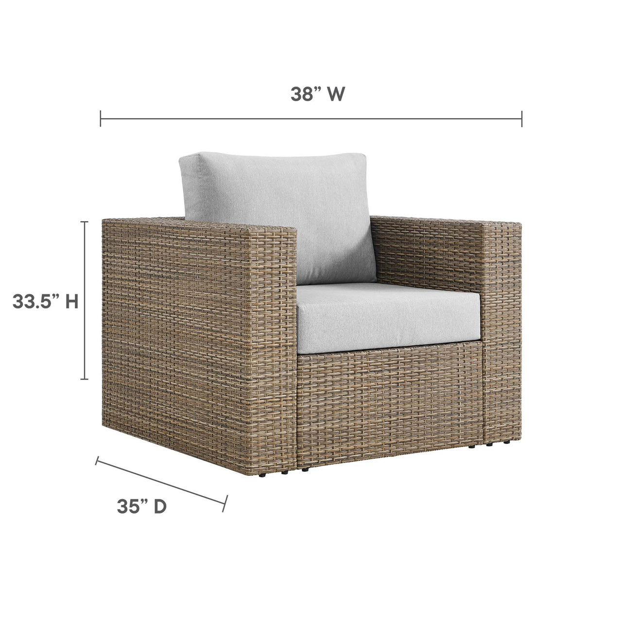 Conversation Alfresco Armchair, Cappuccino & Gray