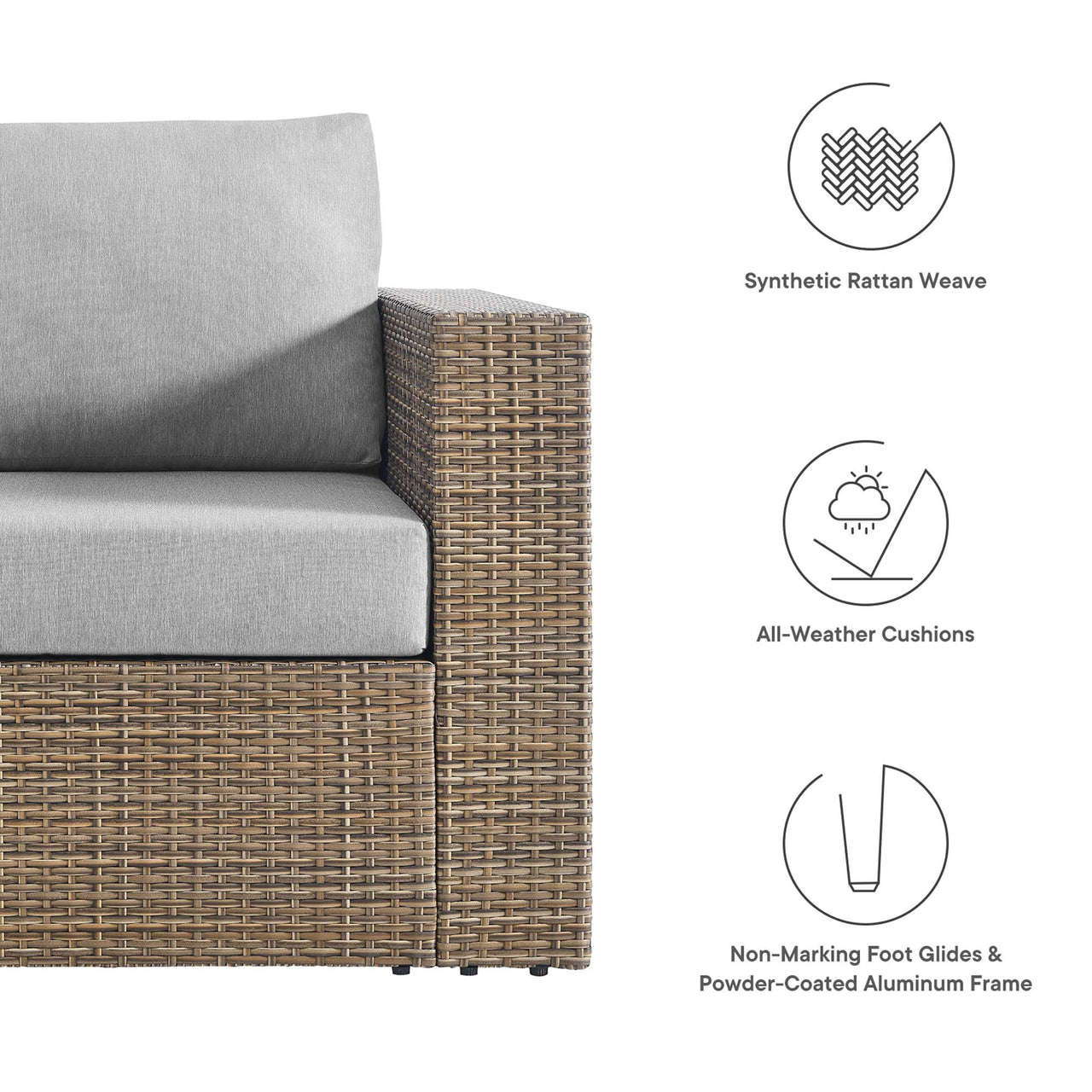 Conversation Alfresco Armchair, Cappuccino & Gray