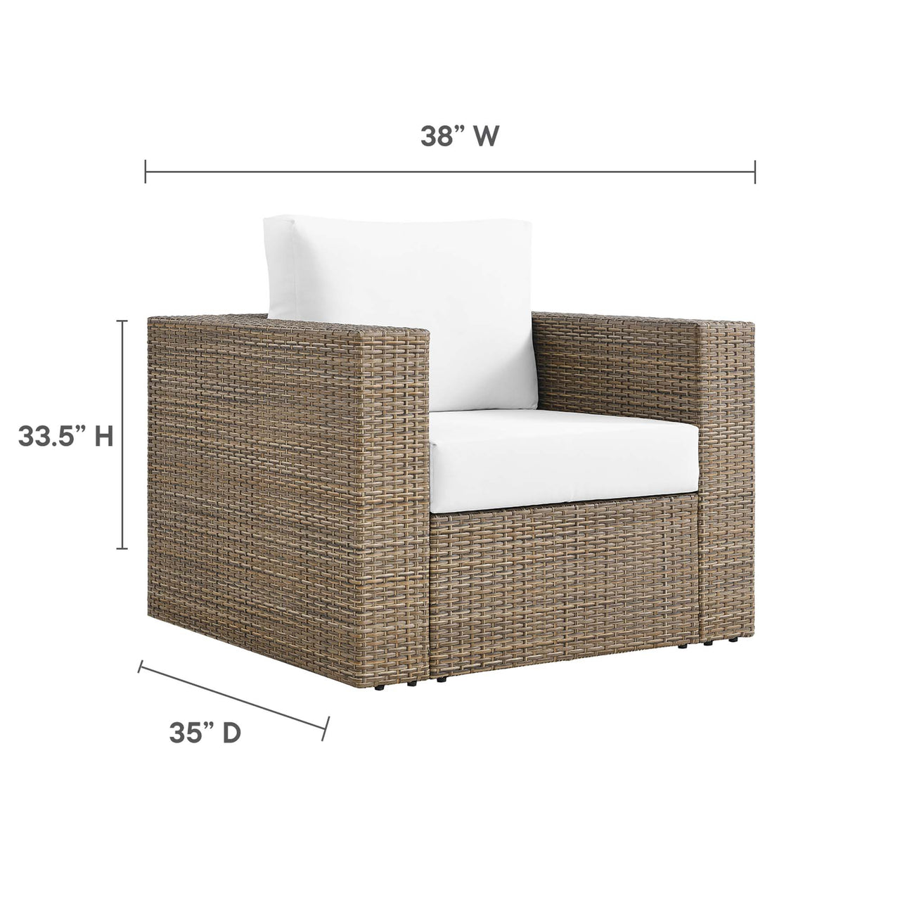 Conversation Alfresco Armchair, Cappuccino & White