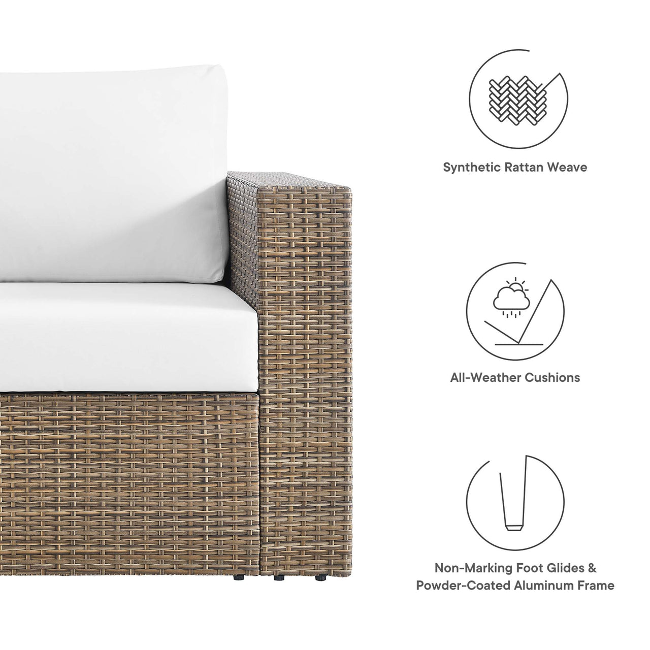 Conversation Alfresco Armchair, Cappuccino & White