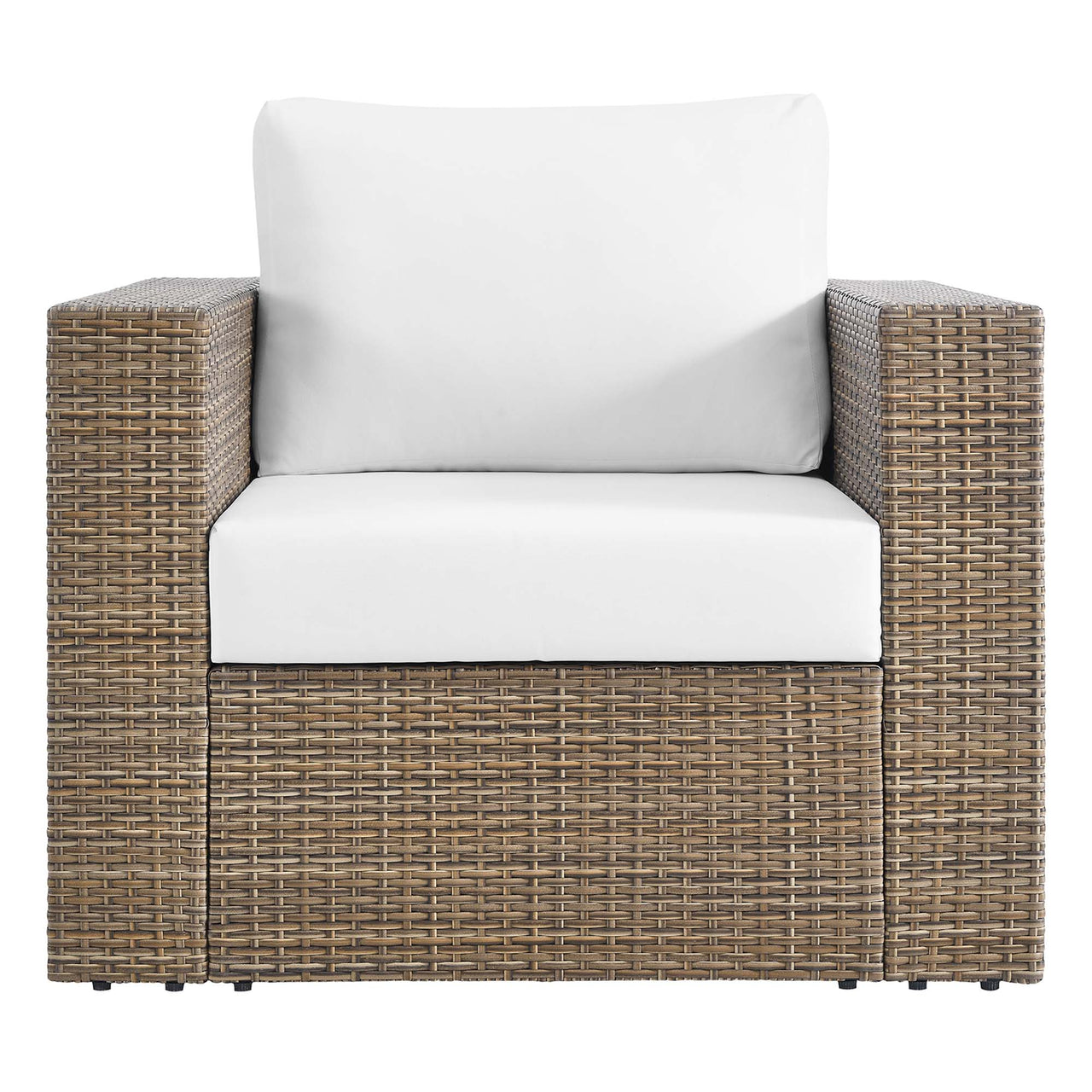 Conversation 4-Piece Alfresco Furniture Set, Cappuccino & White
