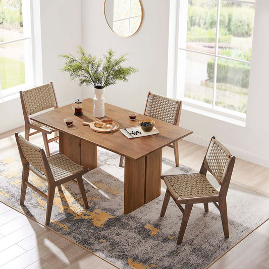 Ardella 60" Mango Dining Table, Walnut