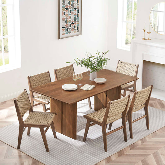 Ardella 72" Mango Dining Table, Walnut