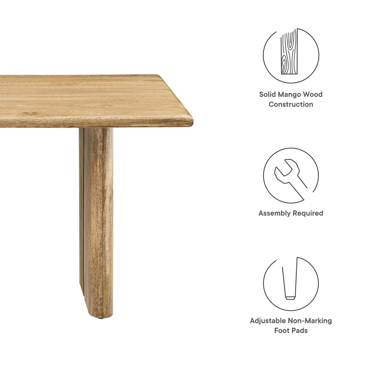 Ardella Mango Coffee Table, Oak
