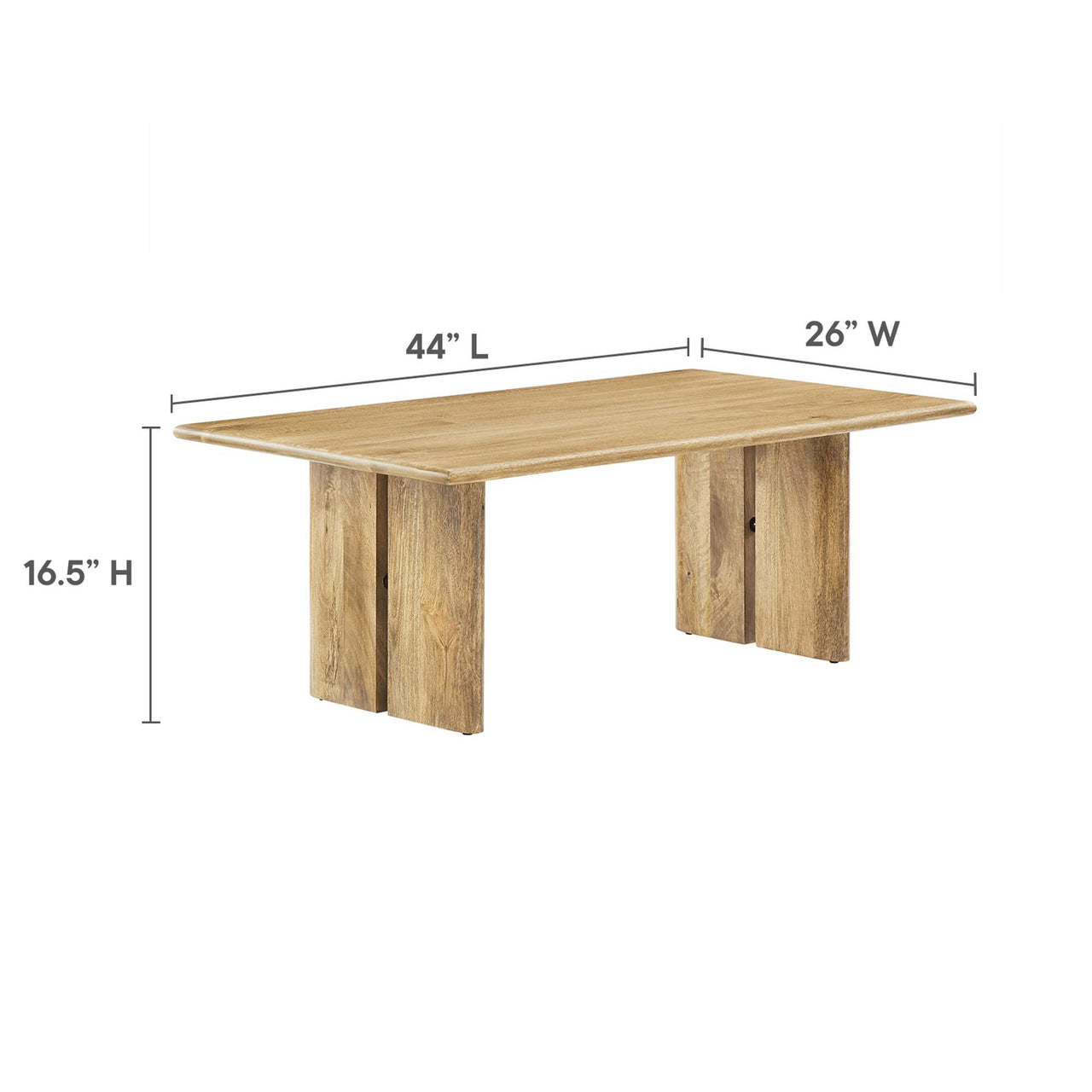 Ardella Mango Coffee Table, Oak