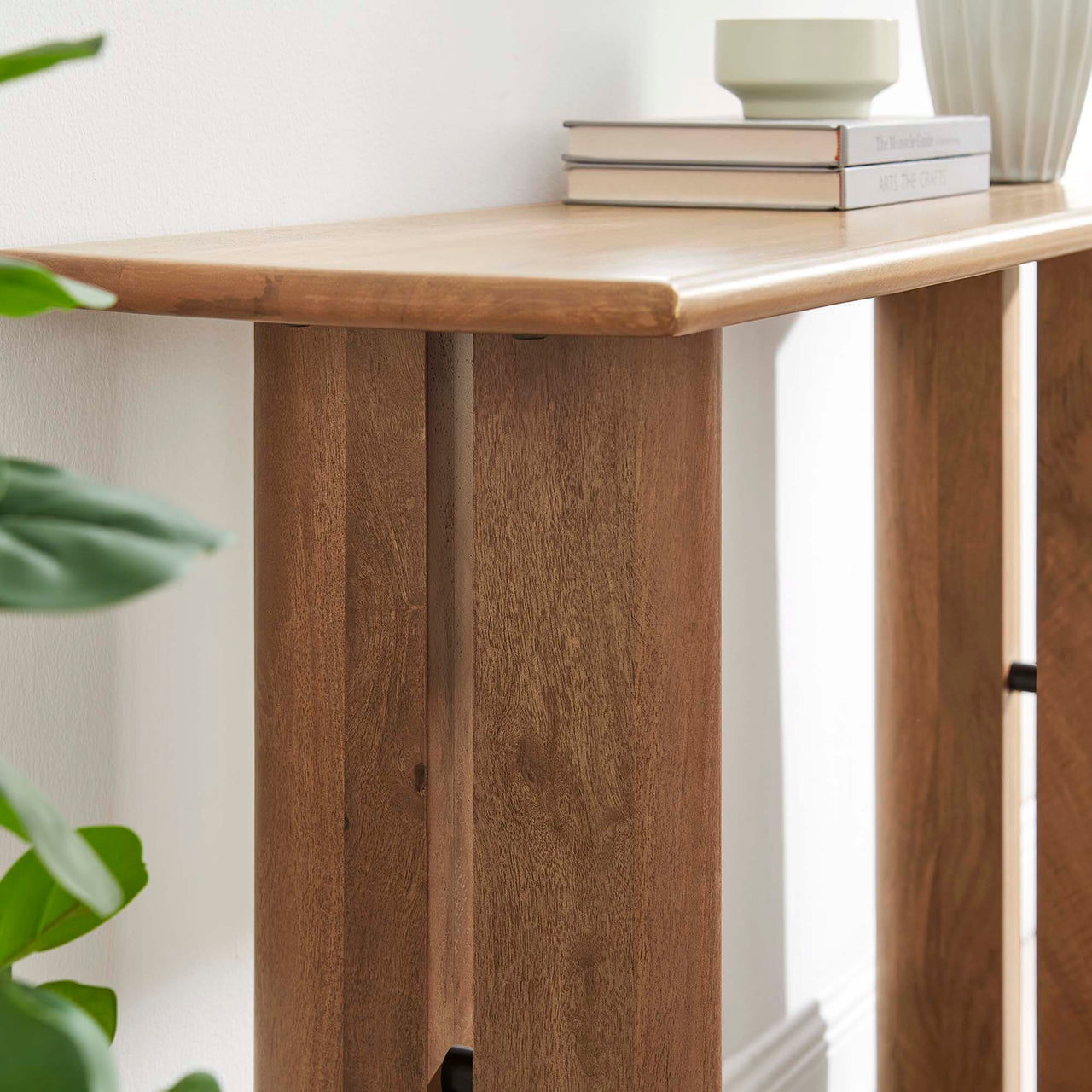 Ardella Mango Console Table, Walnut