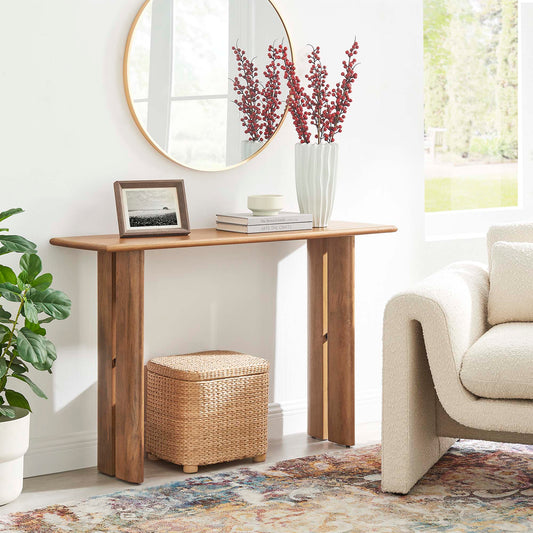 Ardella Mango Console Table, Walnut
