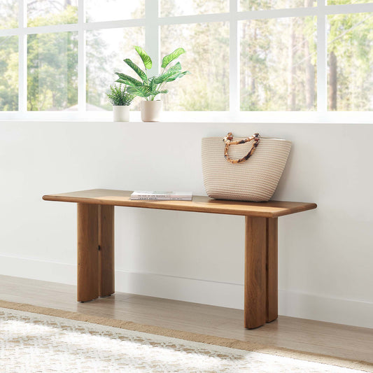 Ardella 46" Mango Bench, Walnut