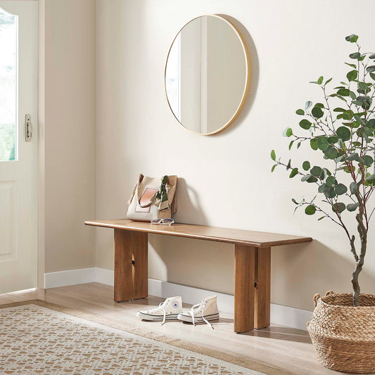 Ardella 58" Mango Bench, Walnut