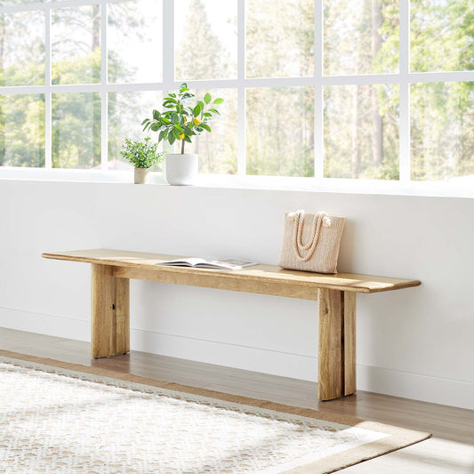 Ardella 72" Mango Bench, Oak