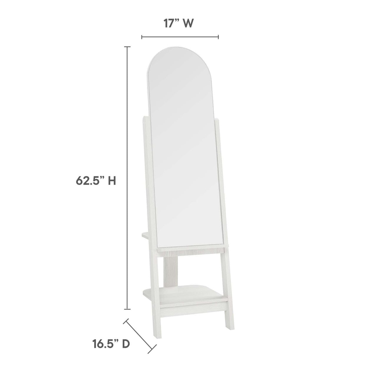Selune Standing Mirror, White