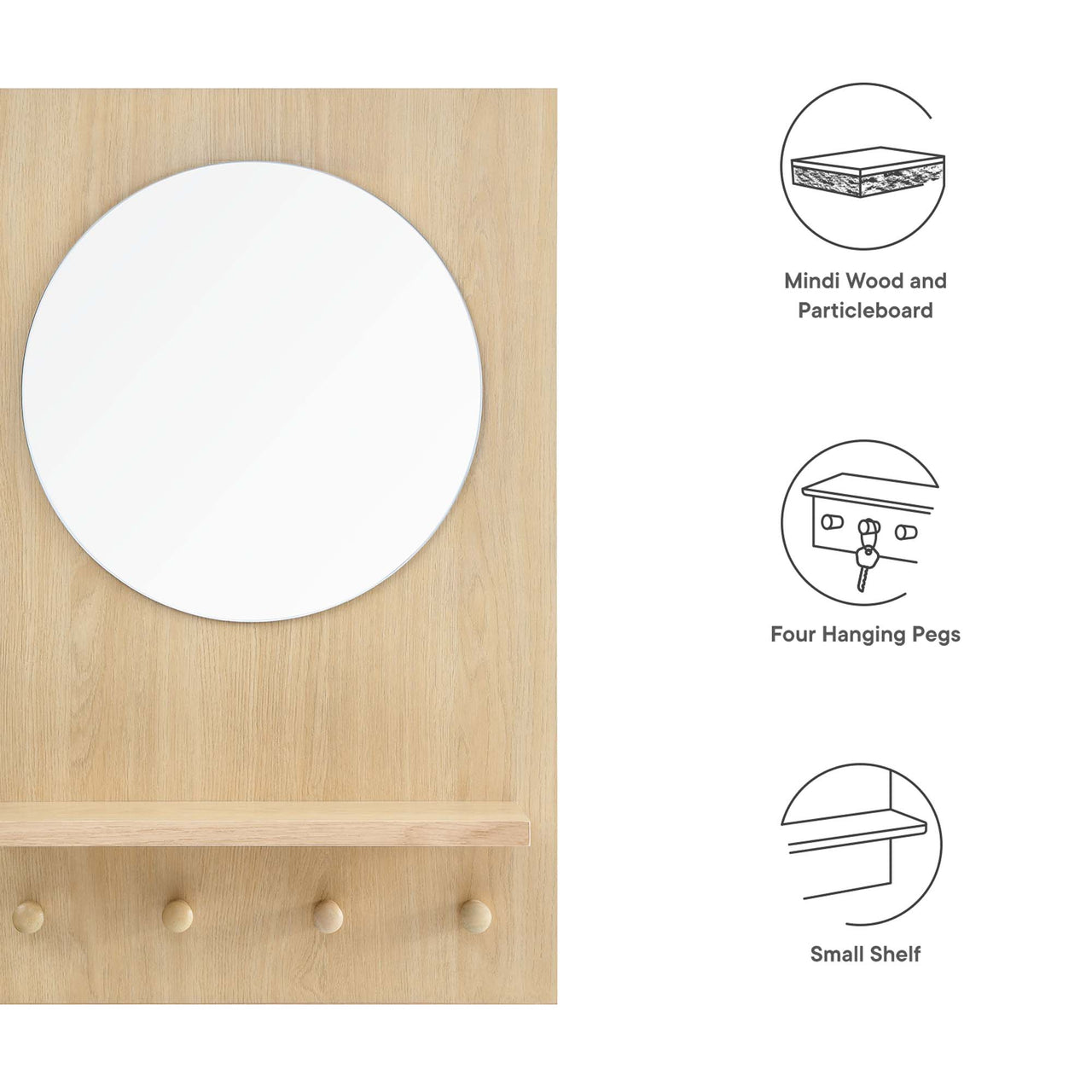 Audrelle Mirror, Oak