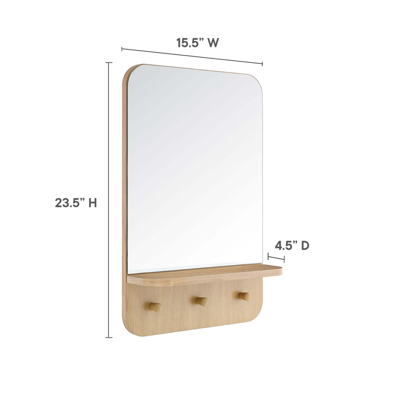 Arivelle Mirror, Oak