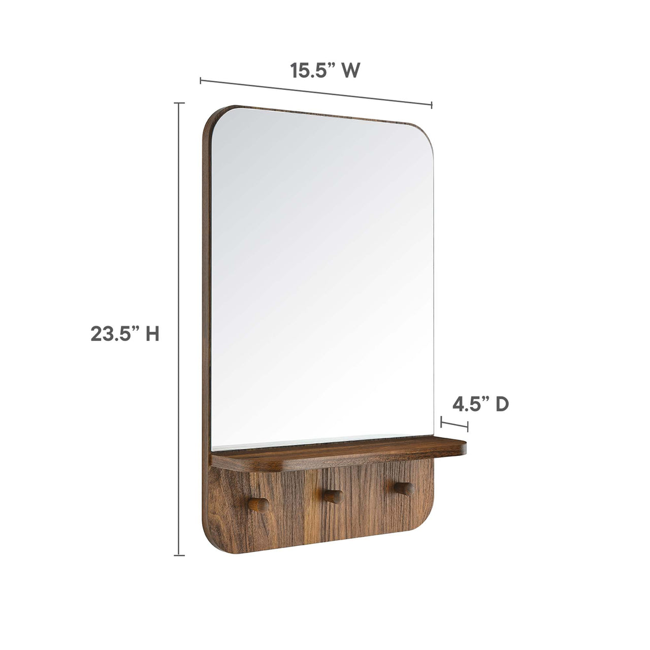 Arivelle Mirror, Walnut